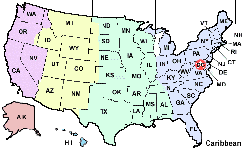 us map of states with time zones Us Time Zones Timezones In The United States